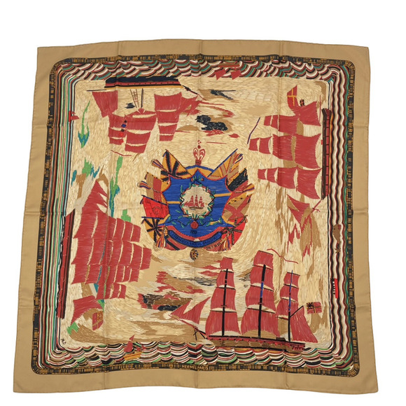 Hermes Scarf Carre 90 Silk Henry F Smith Sailor Henry Sailing Ship